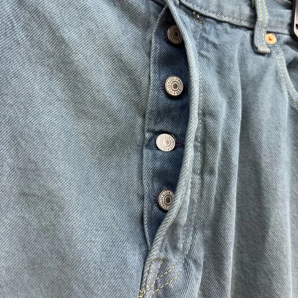 NWT Levi's 501 Big E Men's 36x36 Forest Green Button Fly Straight Minimalist